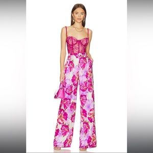 Katie May Tink Jumpsuit in Magenta Poppy